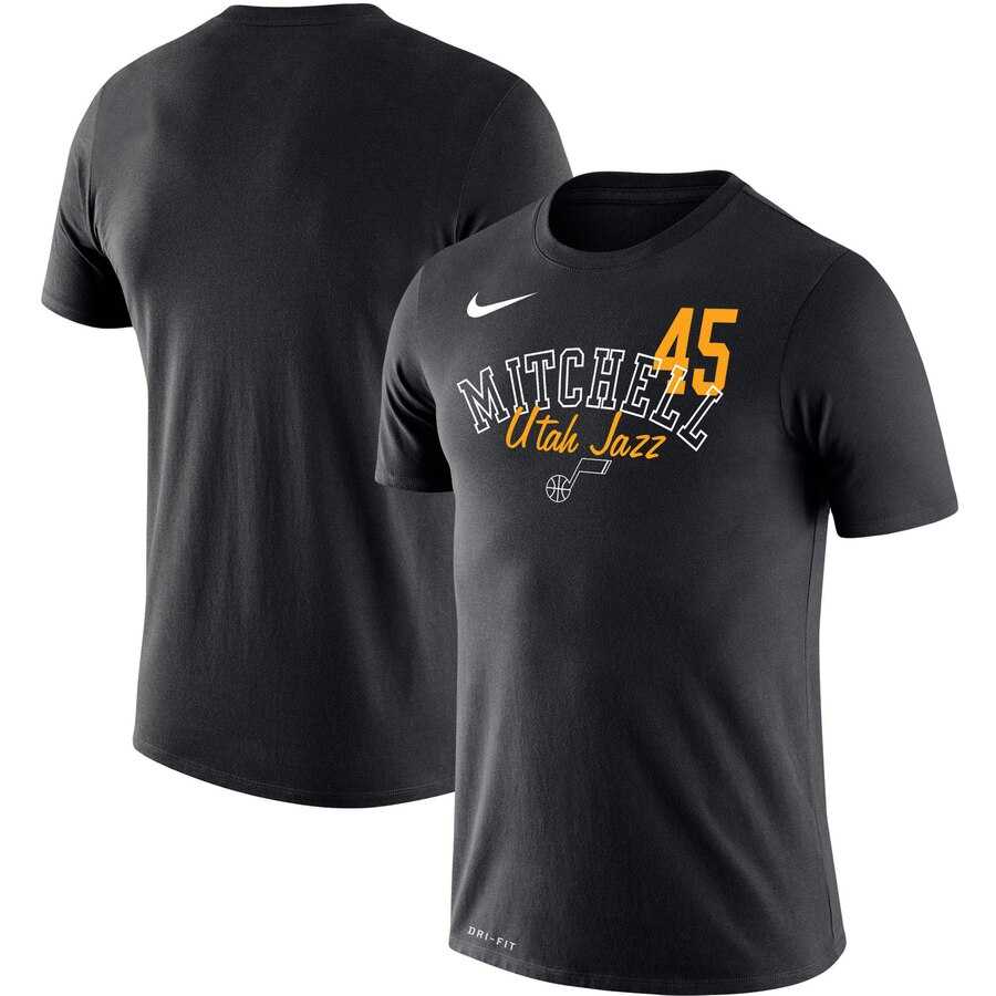 Utah Jazz Donovan Mitchell Nike Player Performance T-Shirt Black,We sell and wholesale Utah Jazz Donovan Mitchell Nike Player Performance T-Shirt Black on line form chian!